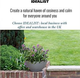 IDEALIST Lite Dish Style Smooth Bowl Outdoor Planter