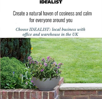 IDEALIST Lite Dish Style Smooth Bowl Outdoor Planter