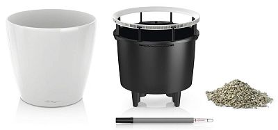 LECHUZA CLASSICO LS Round Poly Resin Self-watering Planter