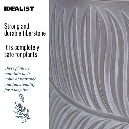 IDEALIST Lite Leaf Embossed Round Planter