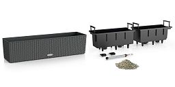 LECHUZA BALCONERA Cottage Trough Poly Resin Self-watering Planter Set