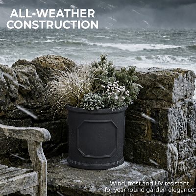 IDEALIST Chelsea Light Concrete Cylinder Garden Planter