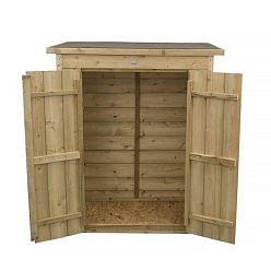 Installed Outdoor Pressure Treated Wooden Shiplap Pent Garden Store by Forest Garden