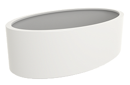 Polyester Ellipse Glossy Outdoor Fiberglass Round Planter