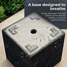 IDEALIST Lite Square Box Contemporary Marble Light Concrete Planter