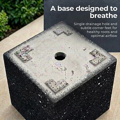 IDEALIST Lite Square Box Contemporary Marble Light Concrete Planter