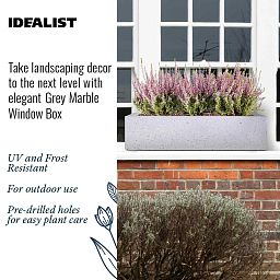 IDEALIST Lite Window Box Light Concrete Planter