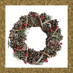 Snowy Pine Wreath Artificial Branch Plant
