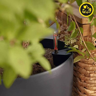 LECHUZA CLASSICO Color ECO Round PCR Plastic Self-watering Planter
