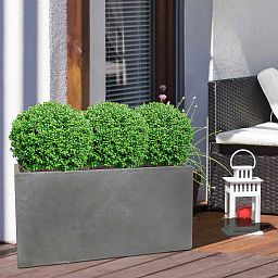 IDEALIST Lite Contemporary Light Concrete High Trough Planter