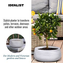 IDEALIST Lite Plaited Style Bowl Outdoor Planter