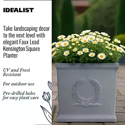 IDEALIST Kensington Light Stone Square Garden Planter