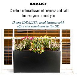 IDEALIST Lite Contemporary Light Concrete Trough Planter