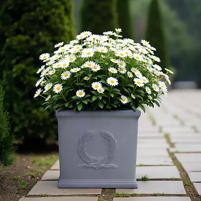 IDEALIST Kensington Light Stone Square Garden Planter