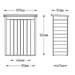 Installed Outdoor Pressure Treated Wooden Overlap Pent Garden Store by Forest Garden