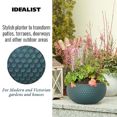 IDEALIST Lite Honeycomb Style Bowl Outdoor Planter