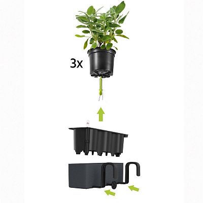 LECHUZA CUBE Color Square Poly Resin Indoor Self-watering Planter Set