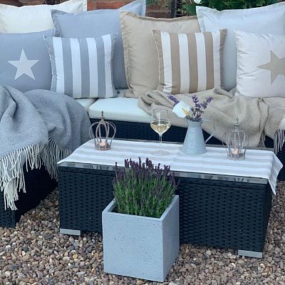 IDEALIST Lite Square Box Contemporary Marble Light Concrete Planter