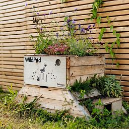 WildPod 2-in-1 Outdoor Planter and Wildlife House with Topsoil and Reservoir Clay by Bio Scapes