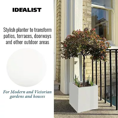 IDEALIST Lite Square Box Contemporary Light Concrete Planter