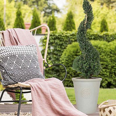 IDEALIST Lite Rustic Style Rolled Rim Vase Outdoor Planter