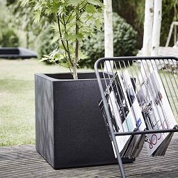 Square Fiberstone Contemporary Planter by Cadix Capi Lux