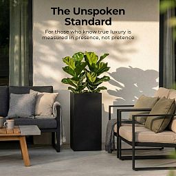 IDEALIST Lite Tall Square Contemporary Light Concrete Planter