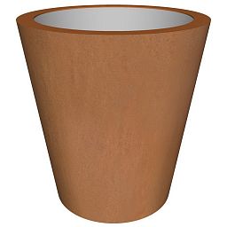 Cortenstyle Conica Topper on Ring Round Planter IN\OUT