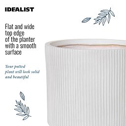 IDEALIST Lite Vertical Ribbed Cylinder Outdoor Planter