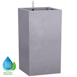 LECHUZA CANTO Stone High Square Tall Poly Resin Self-watering Planter