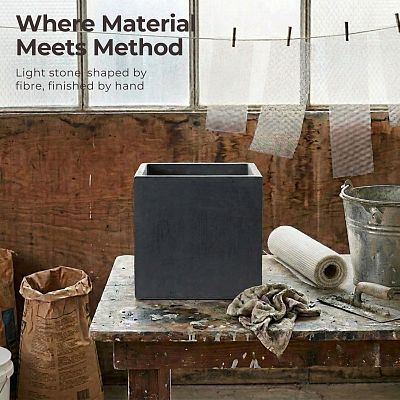 IDEALIST Lite Square Box Contemporary Light Concrete Planter