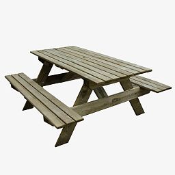 Outdoor Wooden Rectangular Picnic Table by Forest Garden