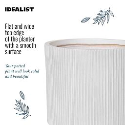 IDEALIST Lite Vertical Ribbed Cylinder Outdoor Planter