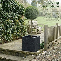 IDEALIST Lite Square Box Contemporary Marble Light Concrete Planter