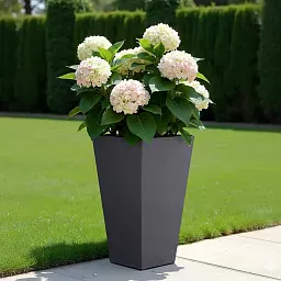 IDEALIST Lite Tall Tapered Contemporary Light Concrete Planter Set