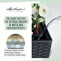 LECHUZA BALCONERA Cottage Trough Poly Resin Self-watering Planter