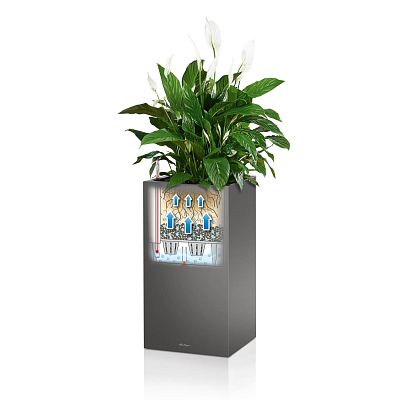LECHUZA CANTO High Square Tall Poly Resin Self-watering Planter