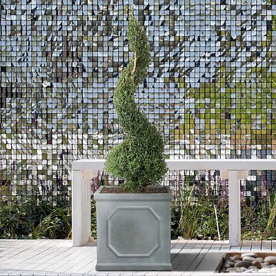 IDEALIST Lite Faux Lead Chelsea Box Square Light Concrete Planter