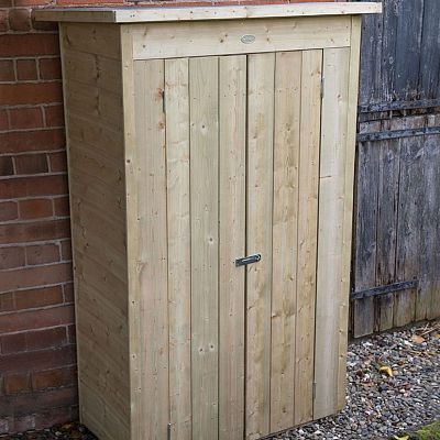 Installed Outdoor Pressure Treated Wooden Shiplap Pent Tall Garden Store by Forest Garden