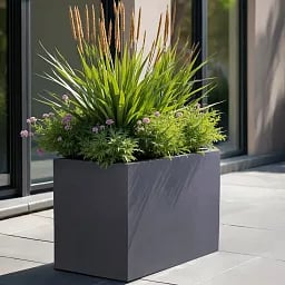 IDEALIST Lite Contemporary Light Concrete Trough Planter