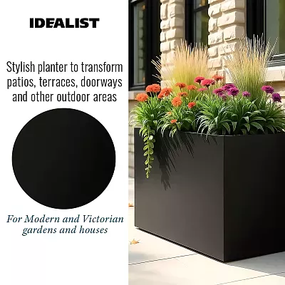 IDEALIST Lite Contemporary Light Concrete Trough Planter