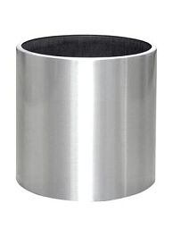 President Round Aluminium brushed Indoor Planter