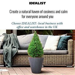 IDEALIST Lite Vintage Ribbed Round Vase Outdoor Planter