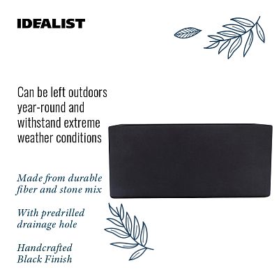 IDEALIST Lite Window Box Light Concrete Planter