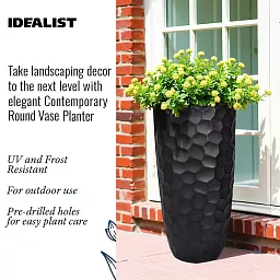 IDEALIST Lite Mosaic Style Tall Round Vase Planter Outdoor Plant Pot