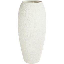 Welcome Round Tall Polystone Outdoor Planter
