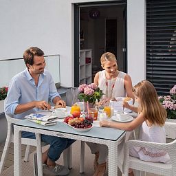 LECHUZA Square Patio Dining Garden Table HPL