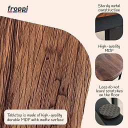 Froppi Round Coffee Tables for Living Room: Set of 2 Nesting Coffee Tables, MDF