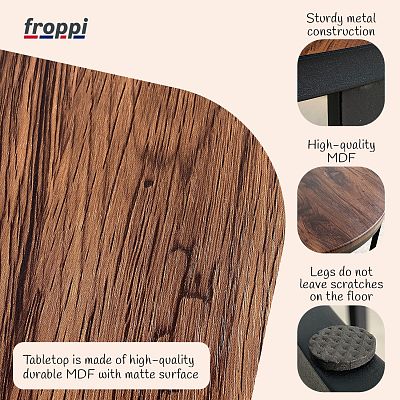 Froppi Round Coffee Tables for Living Room: Set of 2 Nesting Coffee Tables, MDF