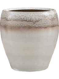 Amora Couple Glazed Clay Round Planter
